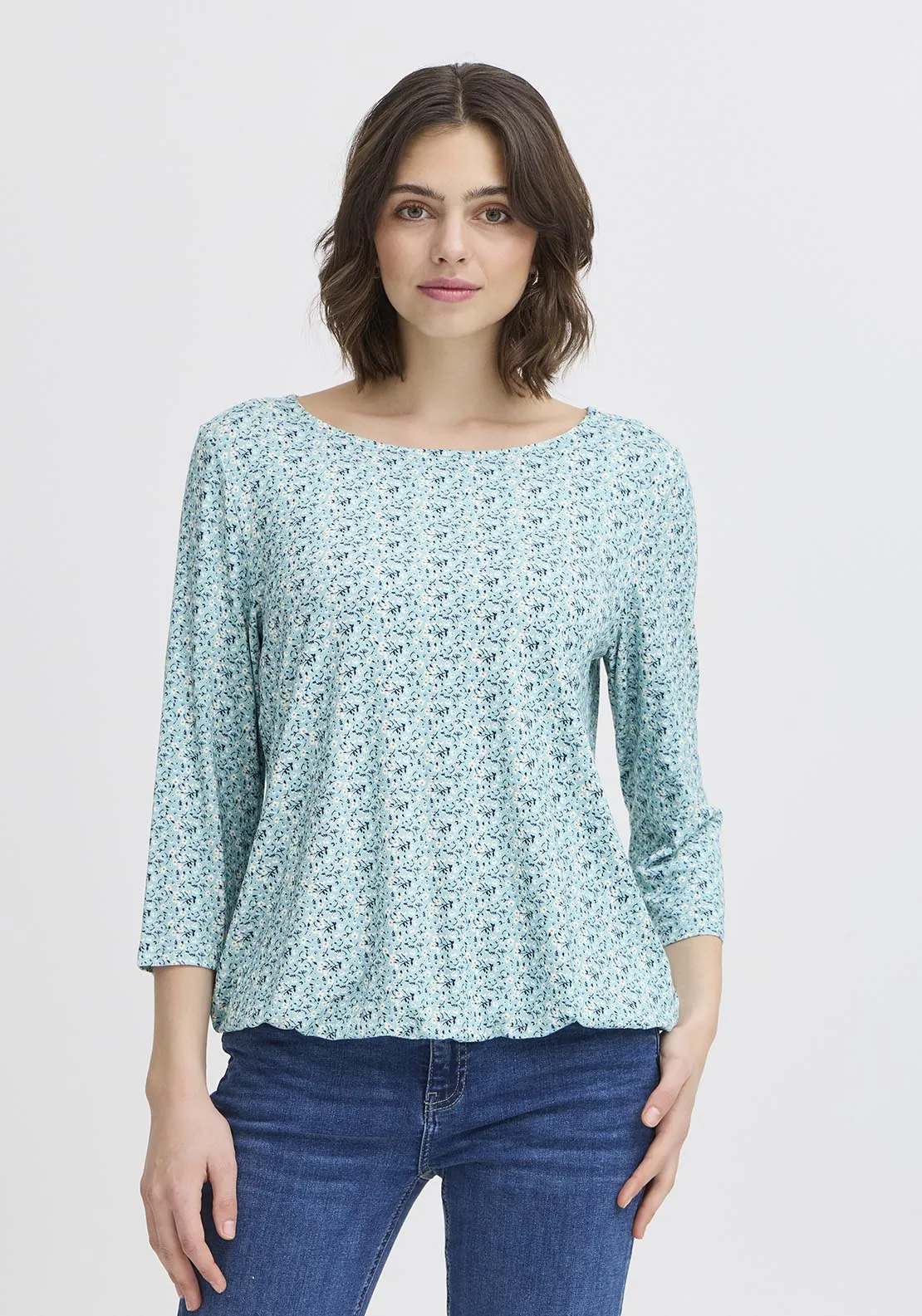 Casual Long Sleeve T-Shirt - Blue