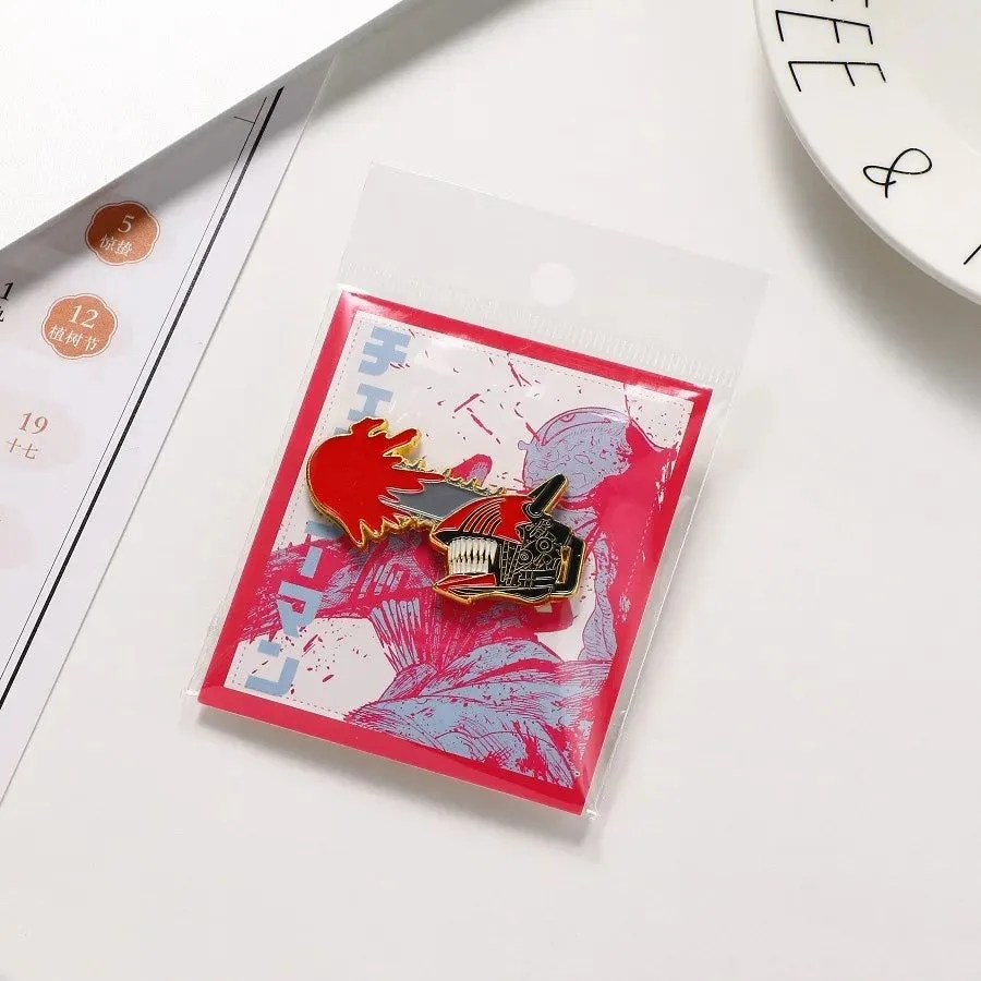 Chainsaw Man Denji Head Enamel Pin Brooch