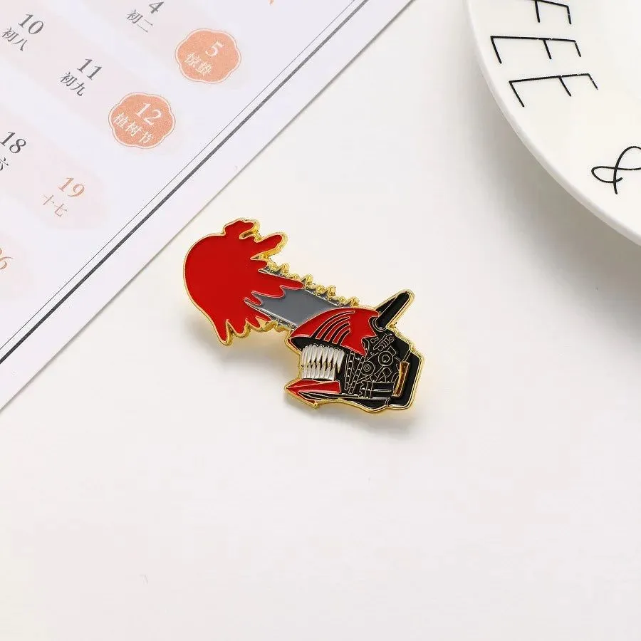 Chainsaw Man Denji Head Enamel Pin Brooch