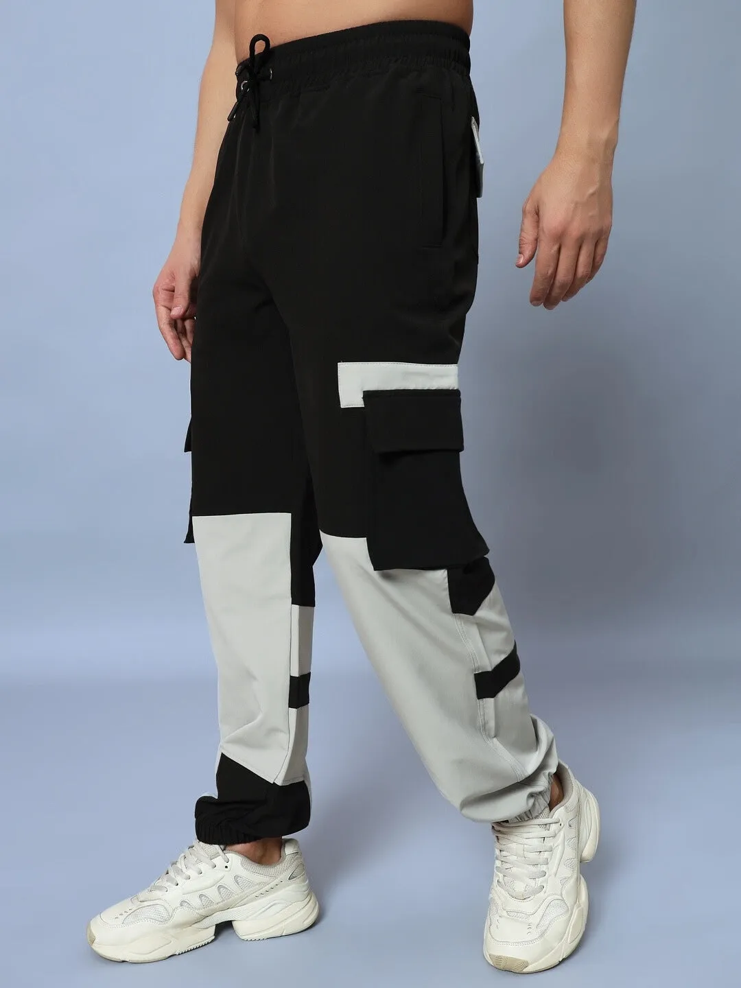 CHALET RELAXED FIT CARGO PANTS (BLACK GREY)