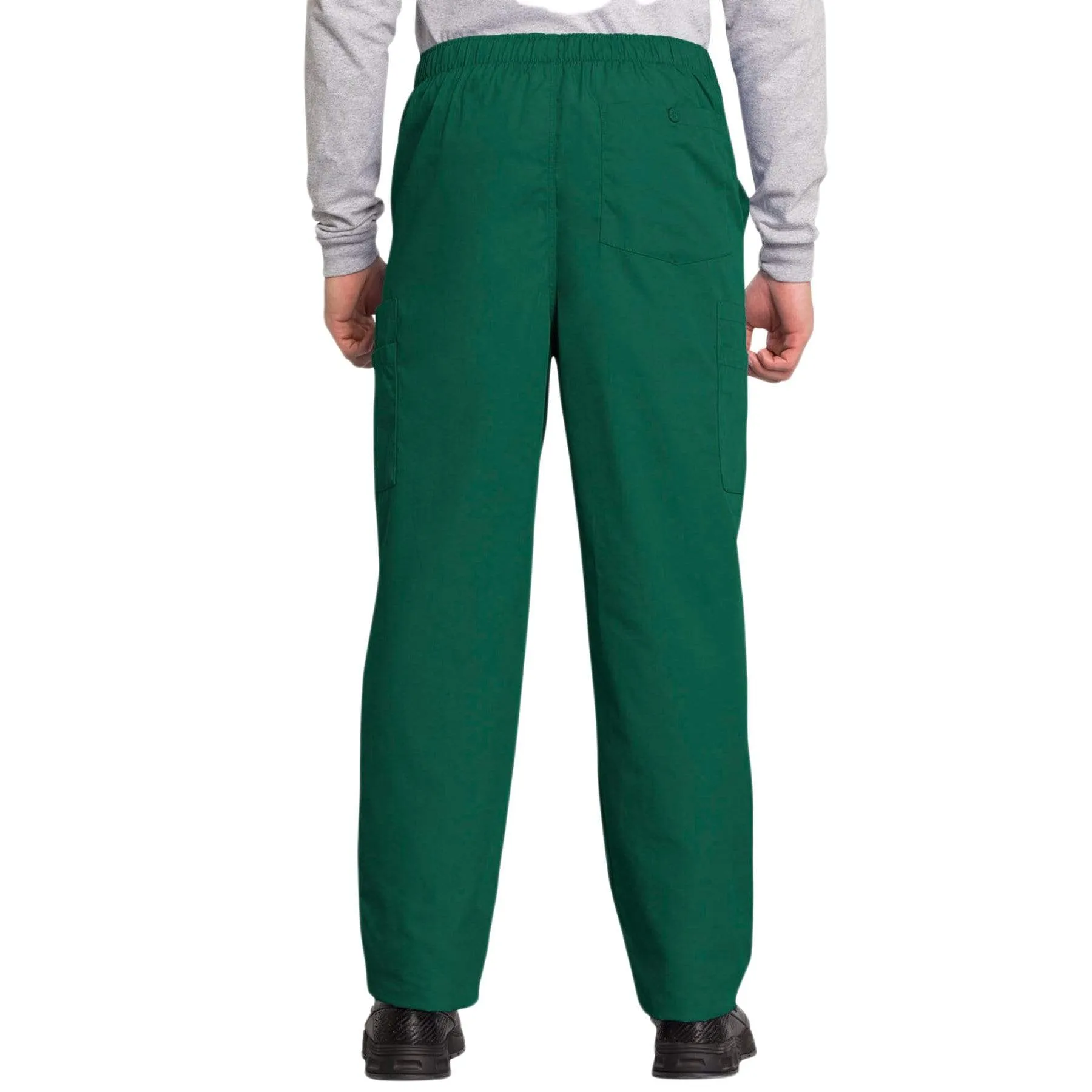 Cherokee Workwear 4000 Scrubs Pants Mens Drawstring Cargo Hunter Green