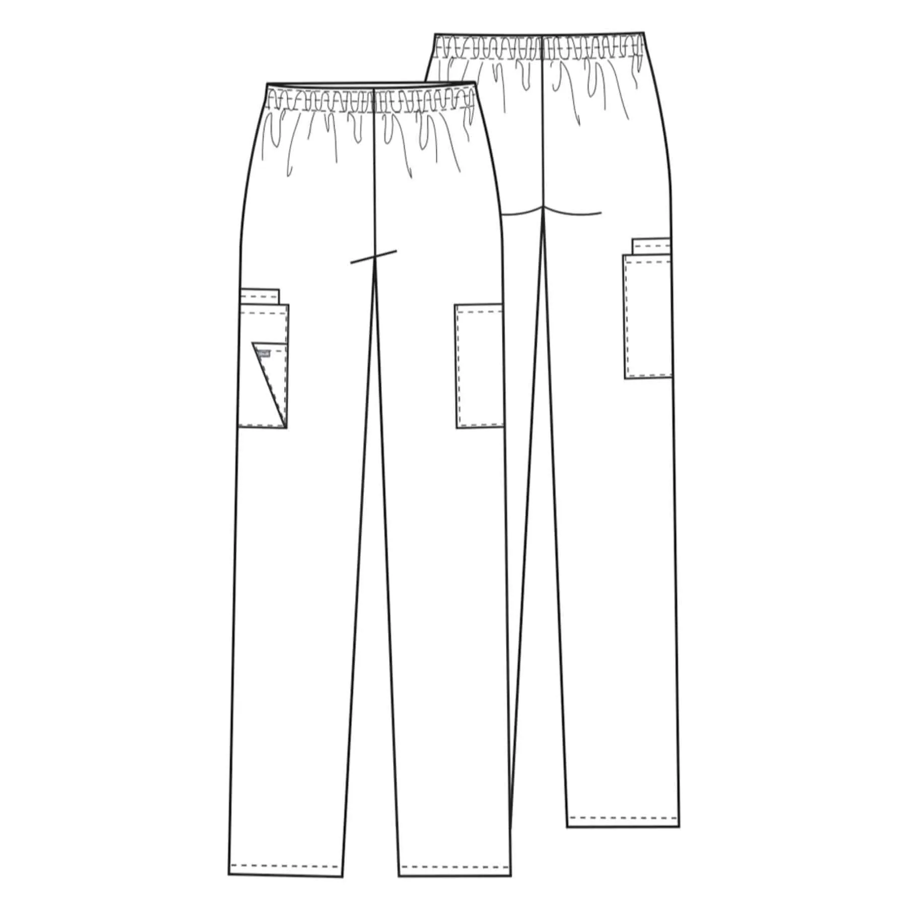 Cherokee Workwear 4200 Scrubs Pants Womens Natural Rise Tapered Pull-On Cargo Red