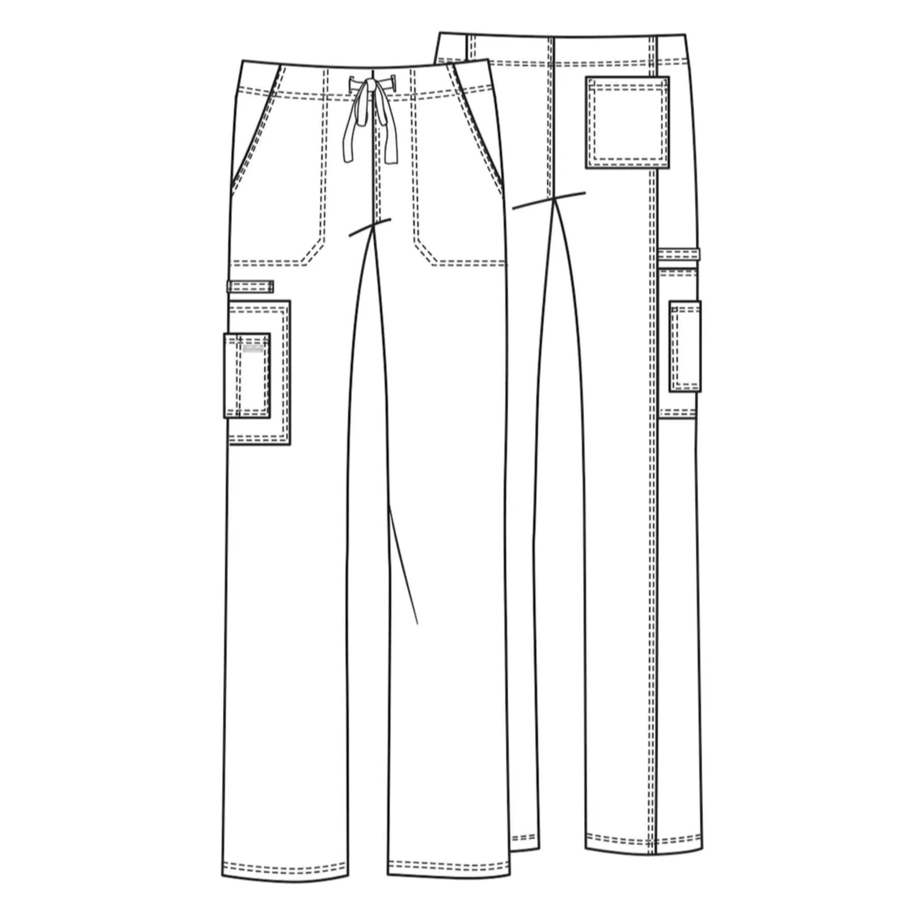 Cherokee Workwear Core Stretch 4043 Scrubs Pants Unisex Drawstring Cargo Galaxy Blue