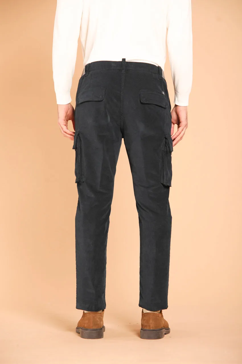 Chile Golf men's cargo pants in in plush velvet-effect carrot fit