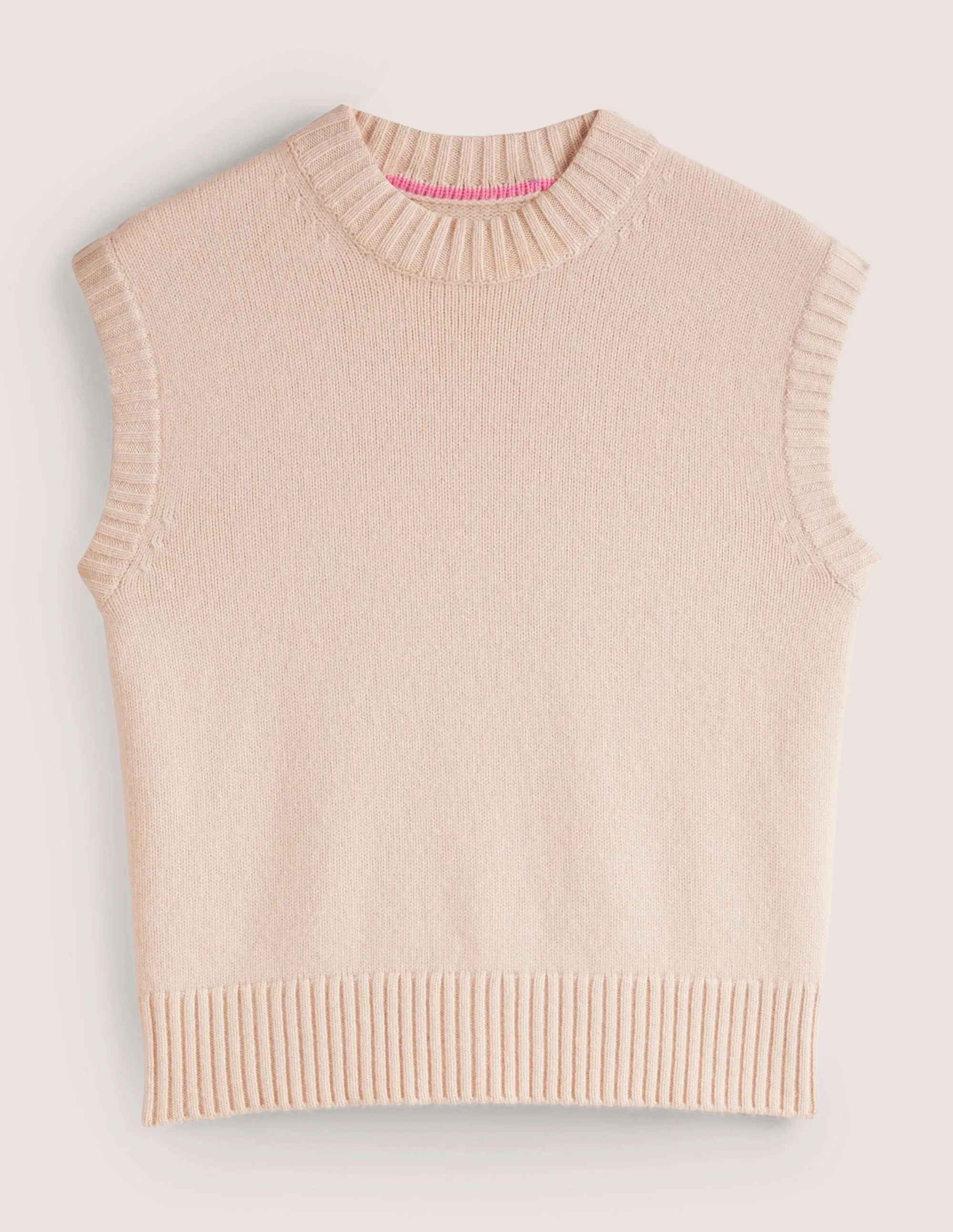 Chunky Cashmere Crew Neck Tank-Rope