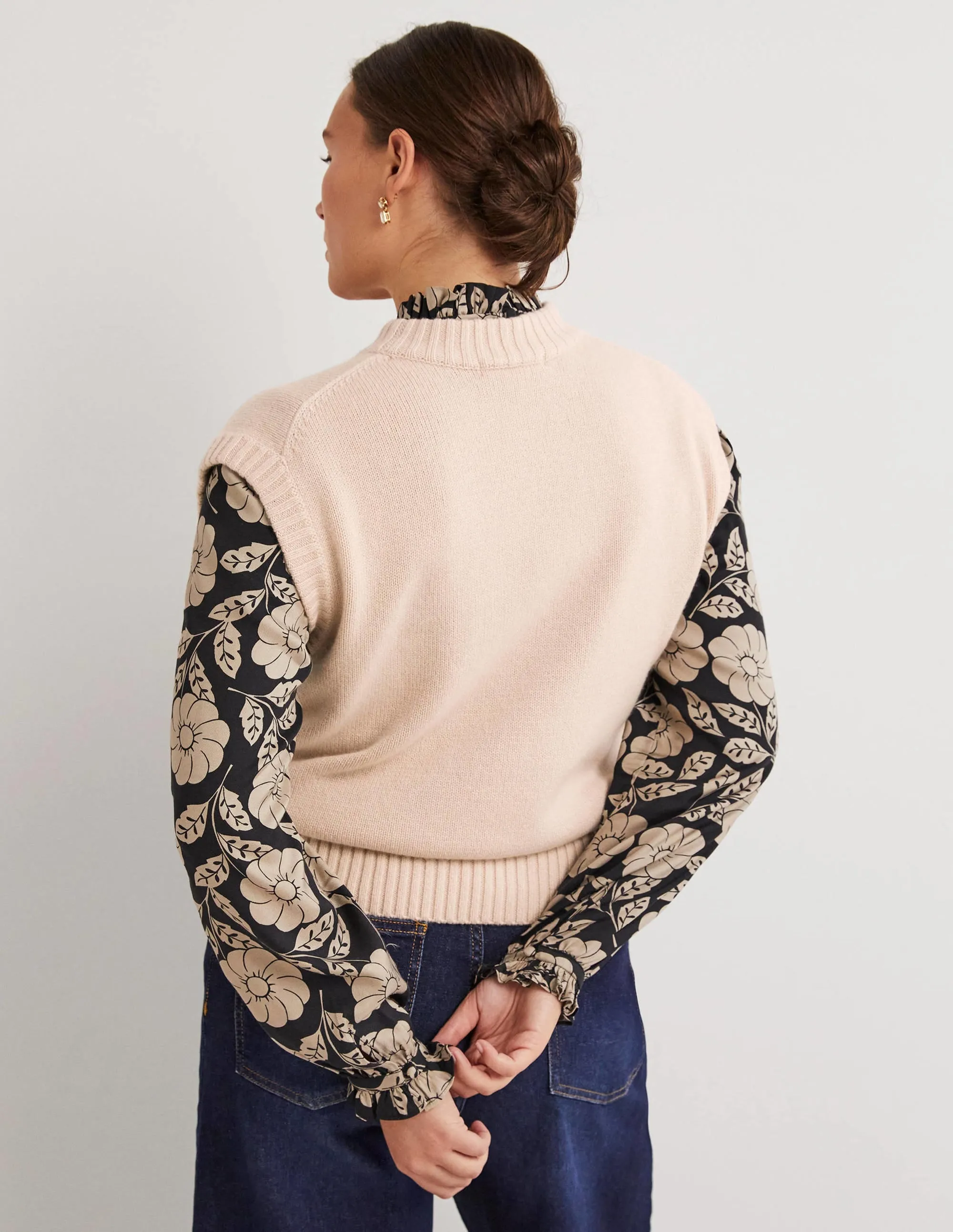 Chunky Cashmere Crew Neck Tank-Rope