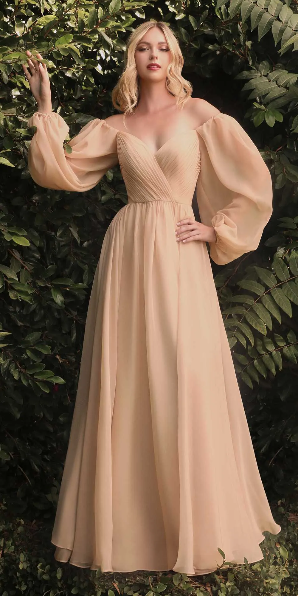 Cinderella Divine CD243 Long Sleeve A-Line Dress