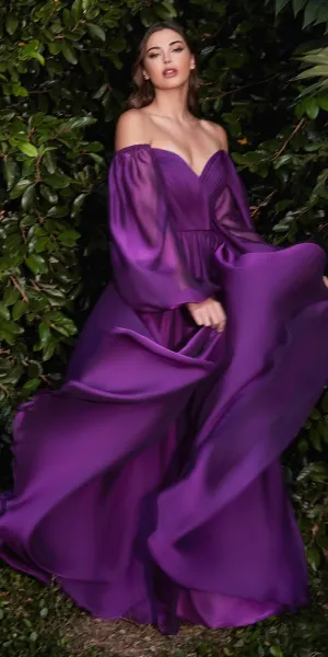 Cinderella Divine CD243 Long Sleeve A-Line Dress