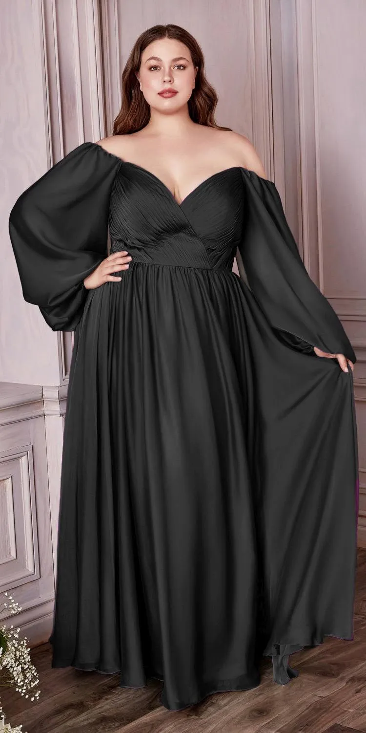 Cinderella Divine CD243 Long Sleeve A-Line Dress