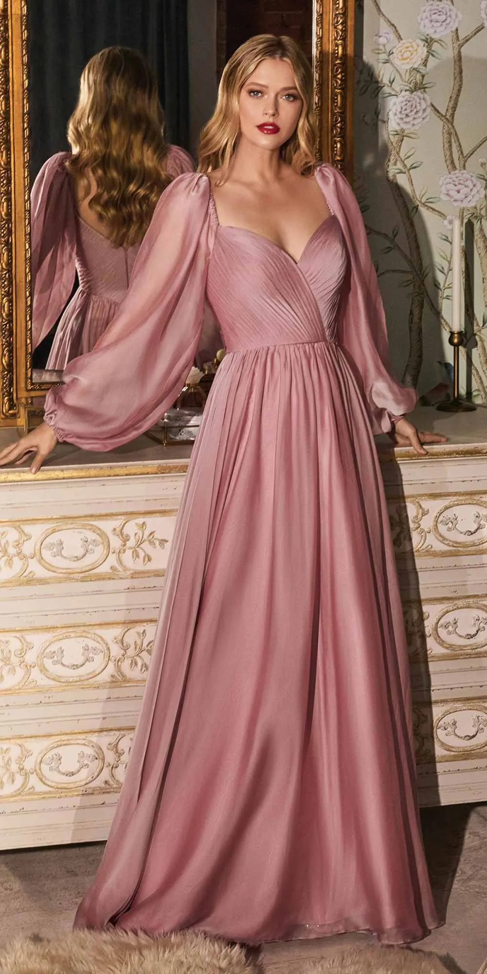 Cinderella Divine CD243 Long Sleeve A-Line Dress