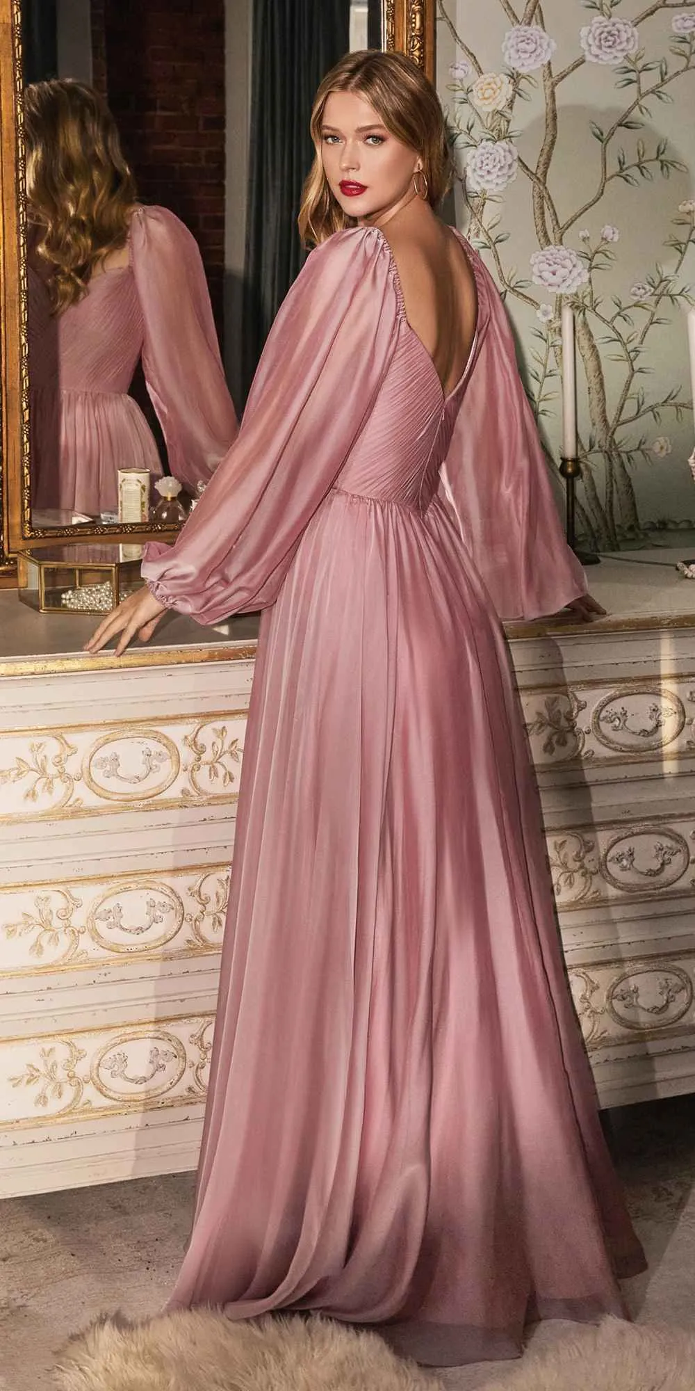 Cinderella Divine CD243 Long Sleeve A-Line Dress