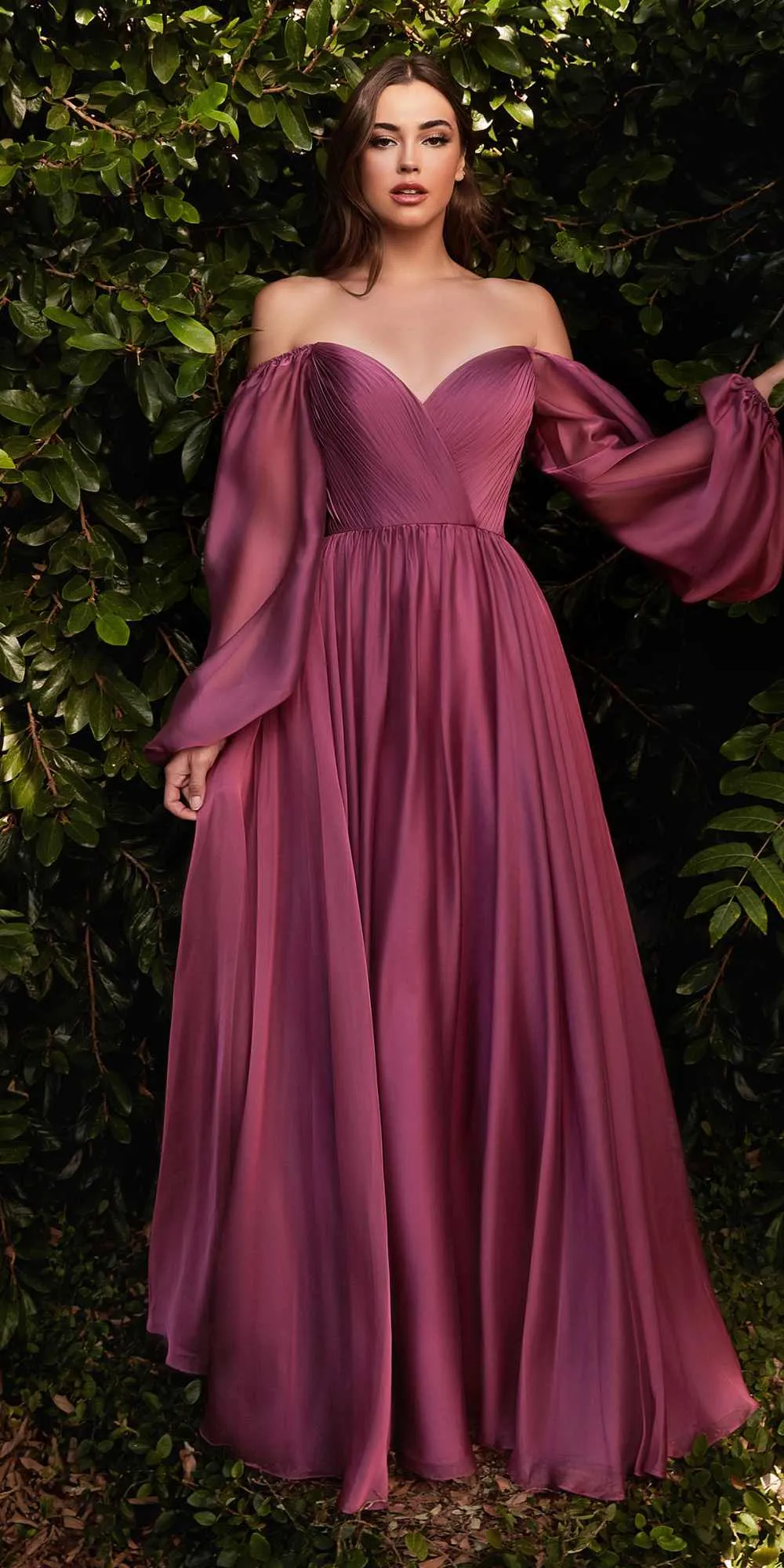 Cinderella Divine CD243 Long Sleeve A-Line Dress