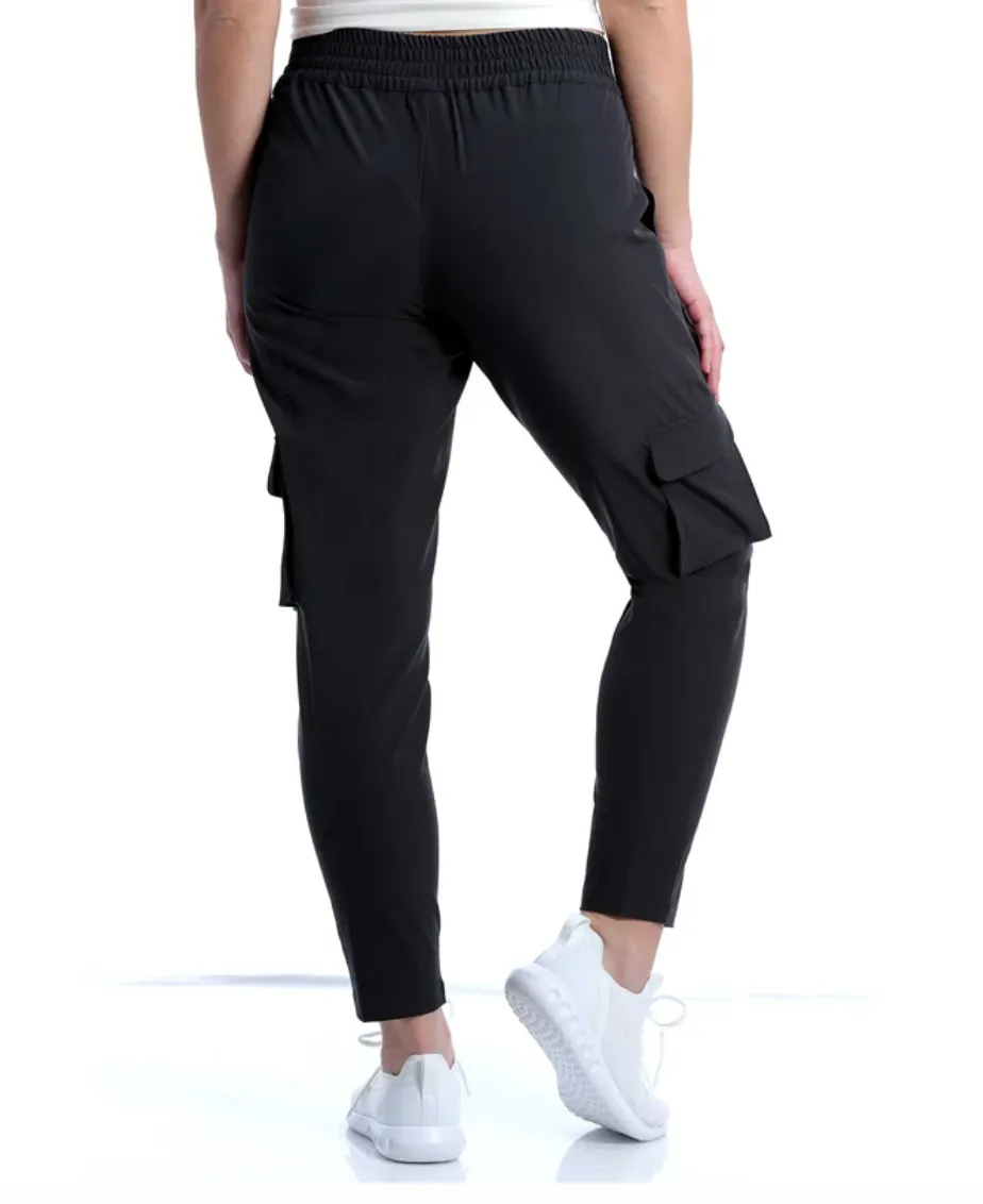 CLMJU7884001-M-Black Pants Womens Cinch Athletic