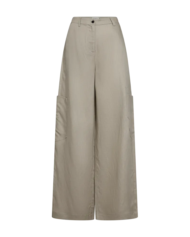 CMNATULI - LINEN PANTS IN BEIGE