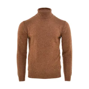 Corneliani Turtle Neck Cinnamon Brown Sweater For Men
