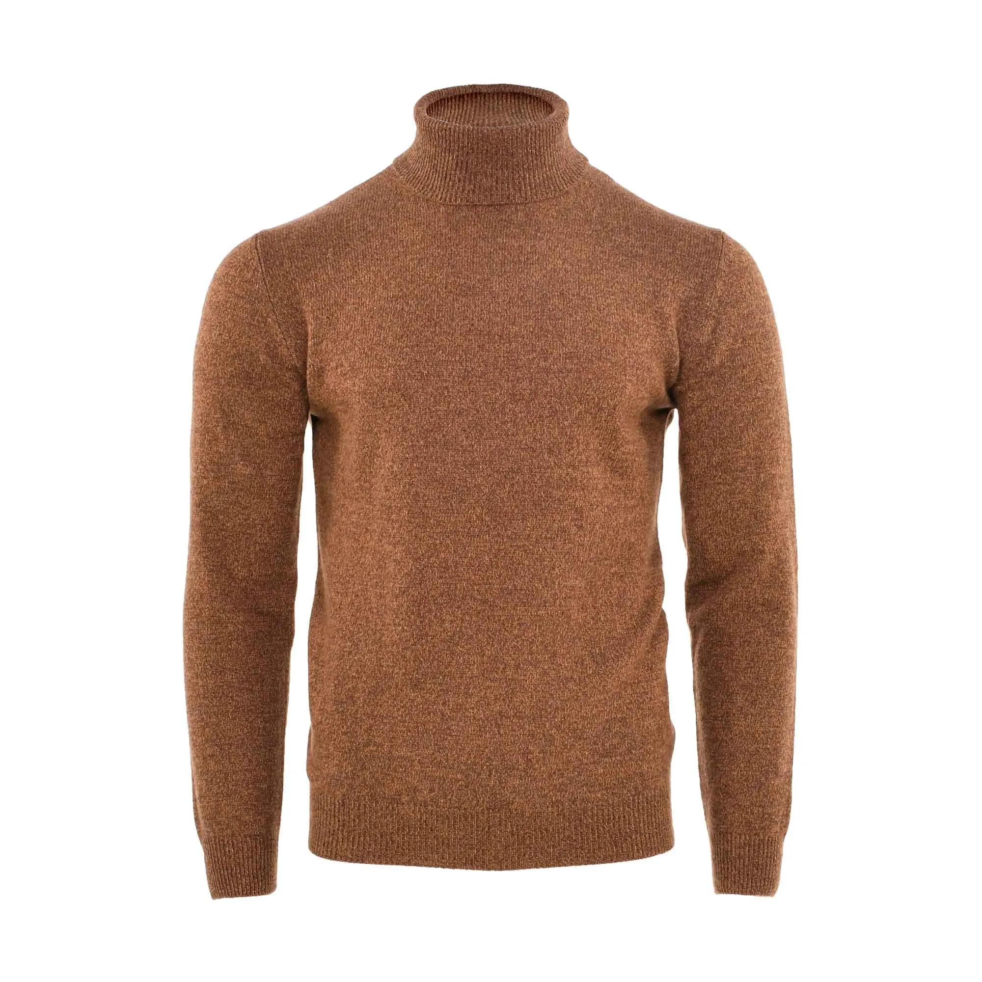 Corneliani Turtle Neck Cinnamon Brown Sweater For Men
