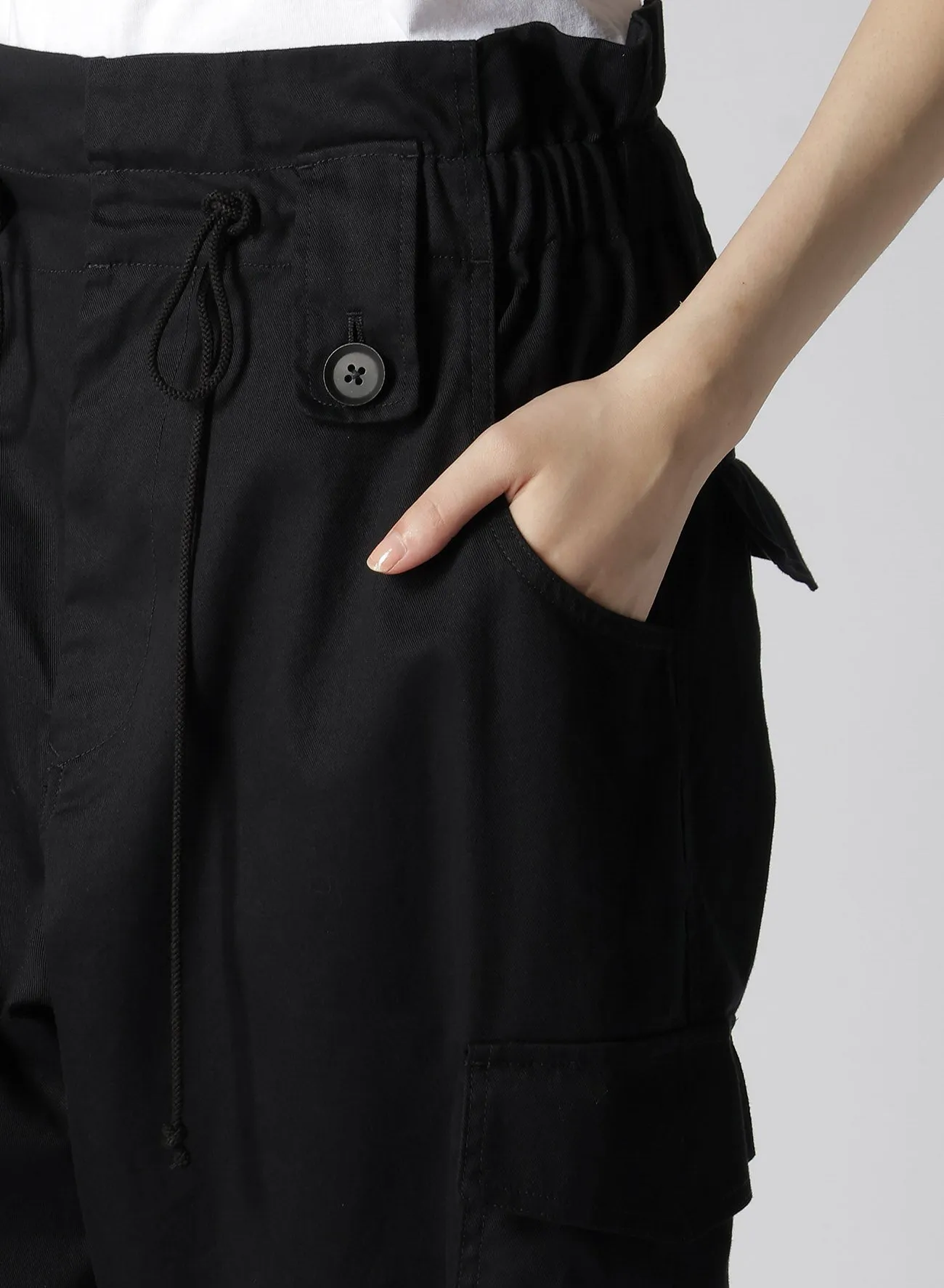 COTTON KATSURAGI HIGH WAIST CARGO PANTS