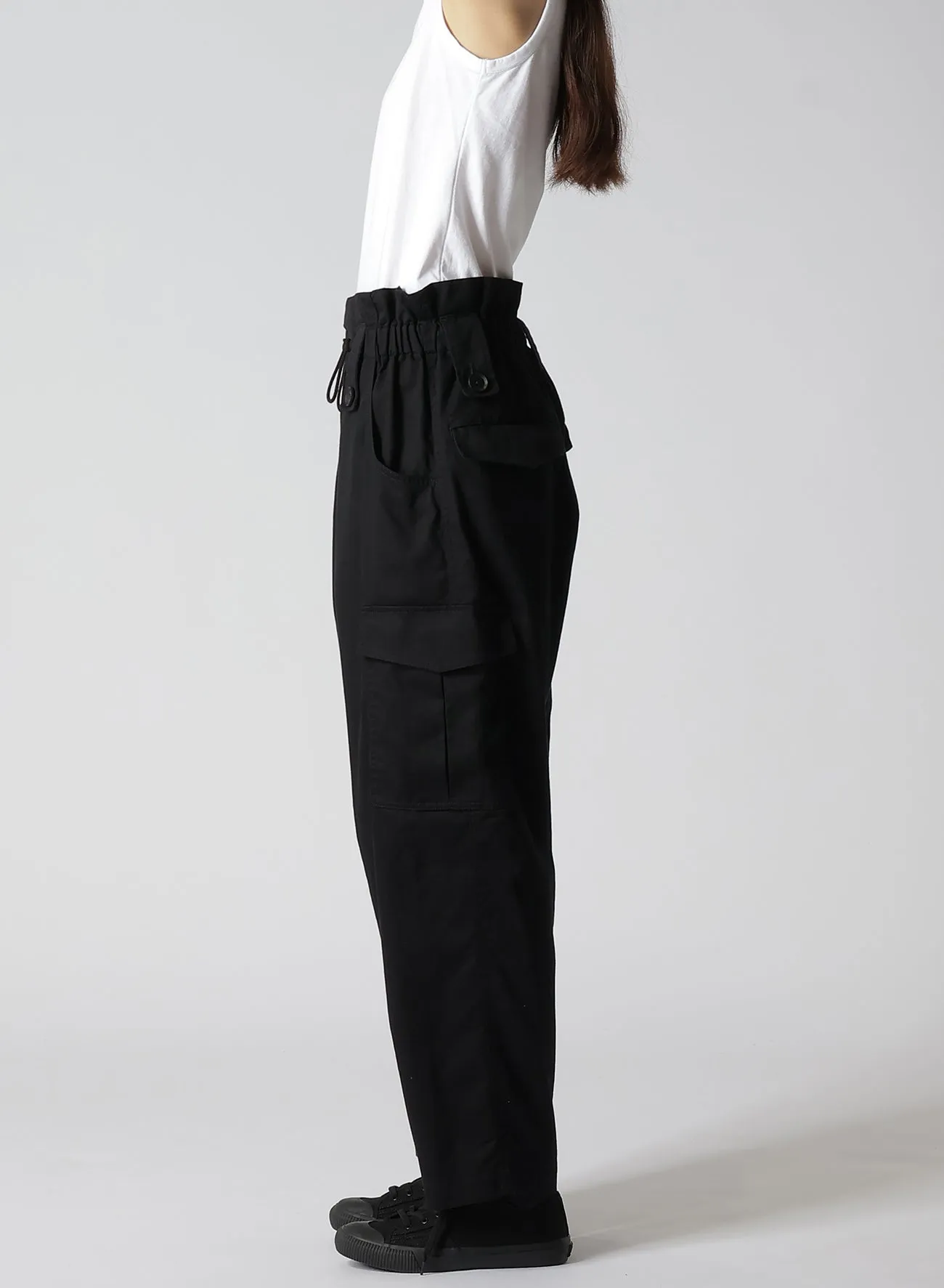 COTTON KATSURAGI HIGH WAIST CARGO PANTS
