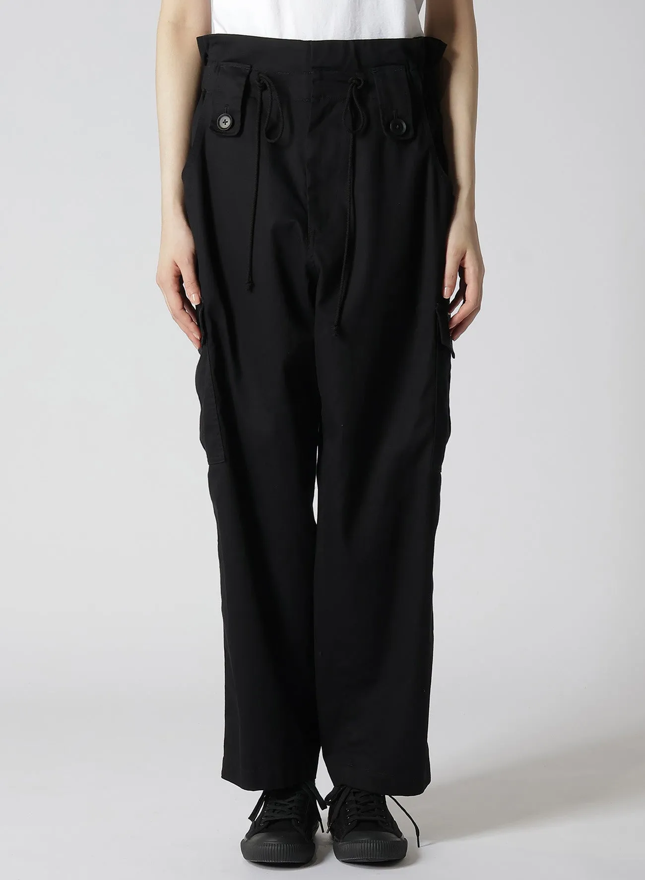 COTTON KATSURAGI HIGH WAIST CARGO PANTS