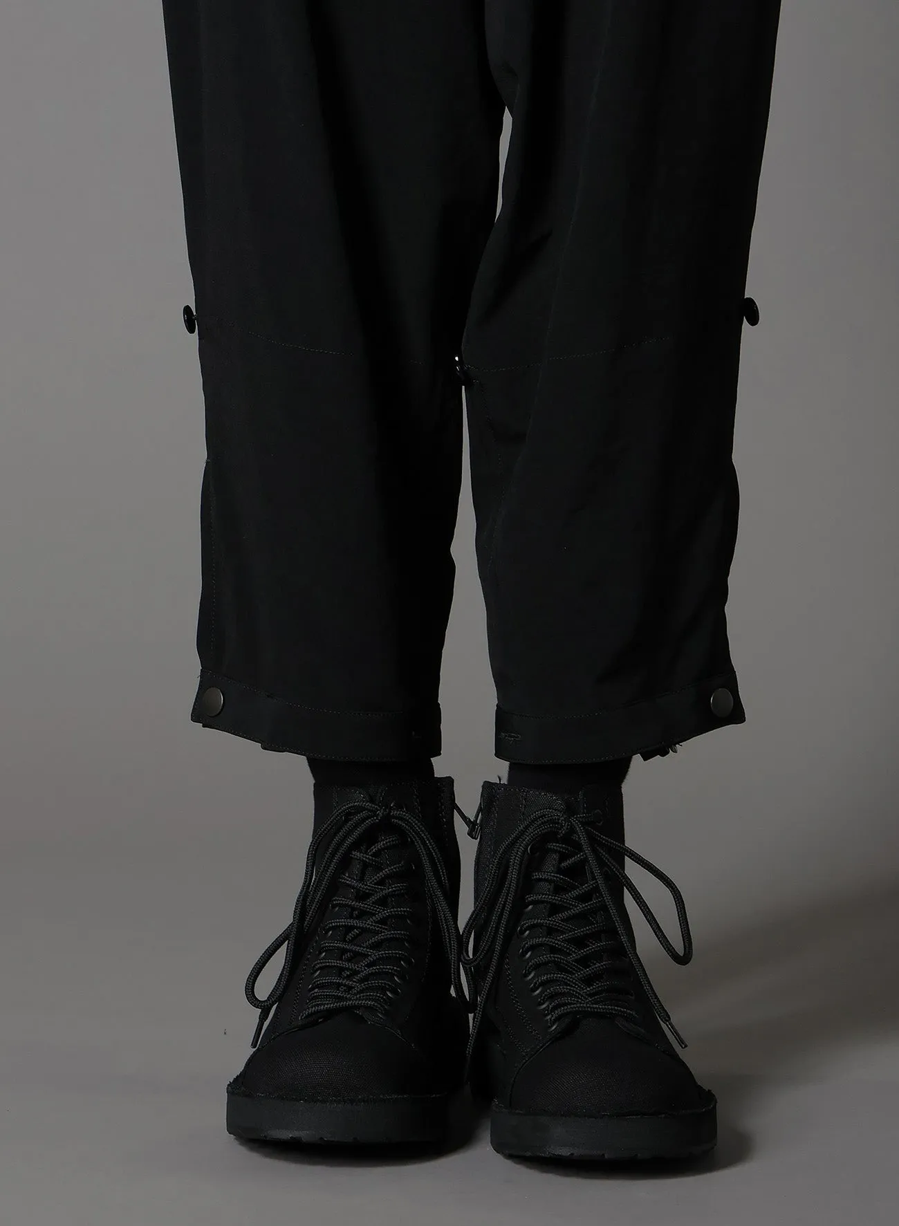 CREPE DE CHINE DOUBLE HEM RIB PANTS