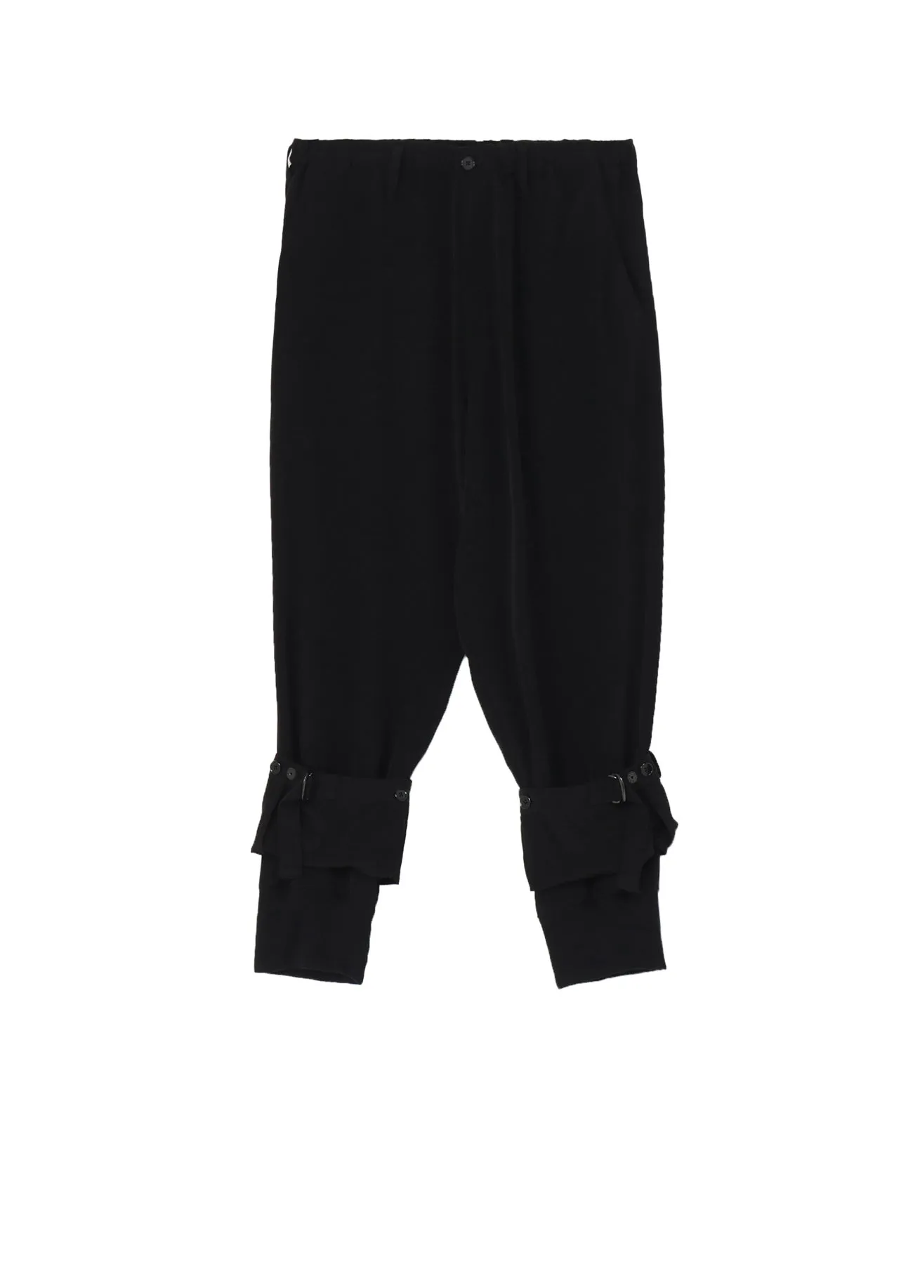CREPE DE CHINE DOUBLE HEM RIB PANTS