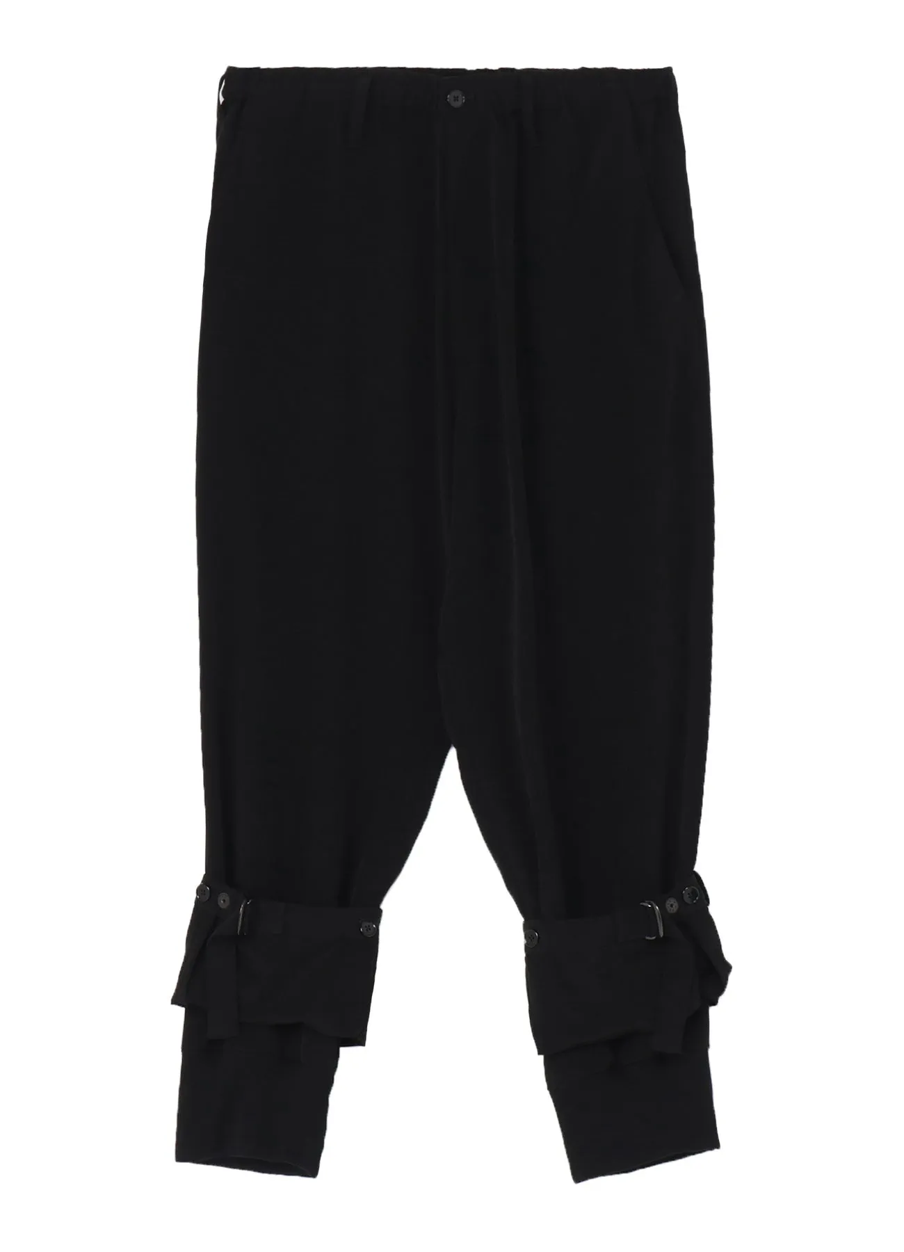 CREPE DE CHINE DOUBLE HEM RIB PANTS