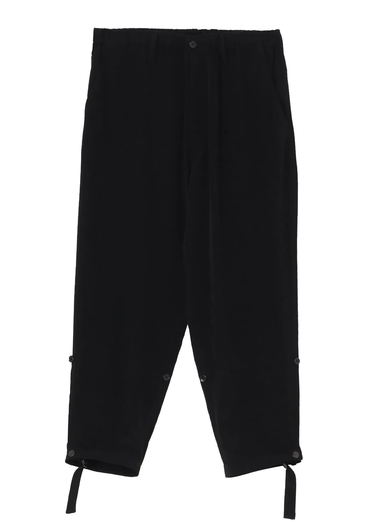 CREPE DE CHINE DOUBLE HEM RIB PANTS