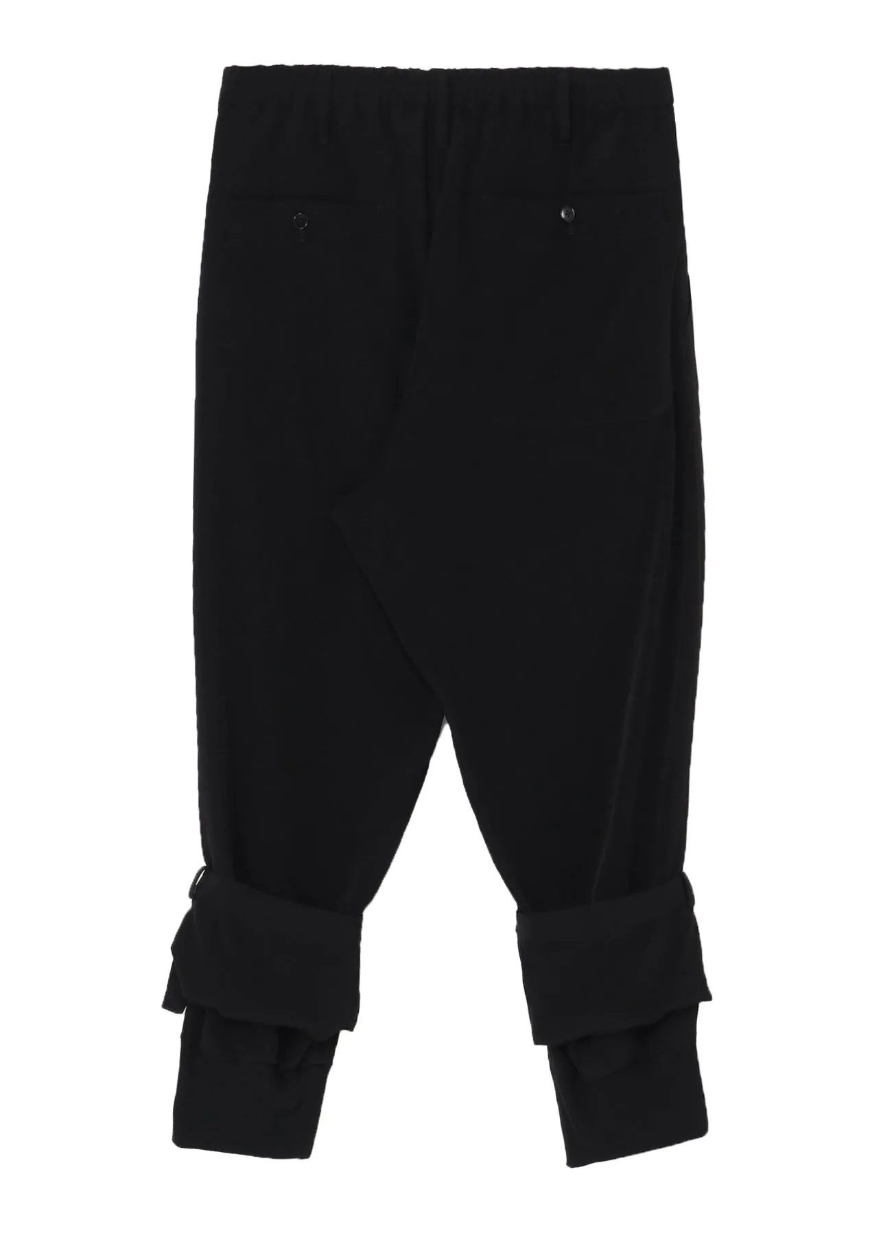 CREPE DE CHINE DOUBLE HEM RIB PANTS