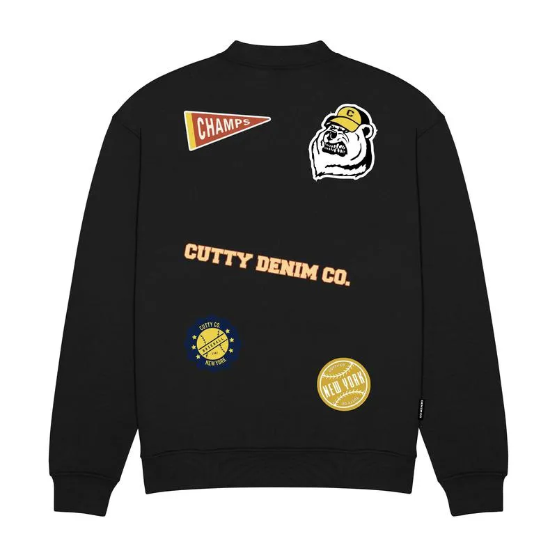 Cutty Beam Crew Neck Sweater - Black