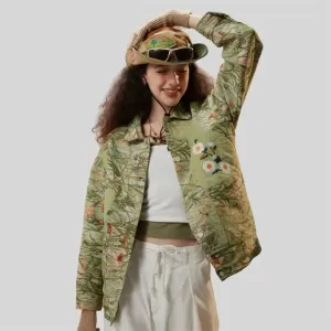 Daisy Floral Print Jacket in Y2K Streetwear Style