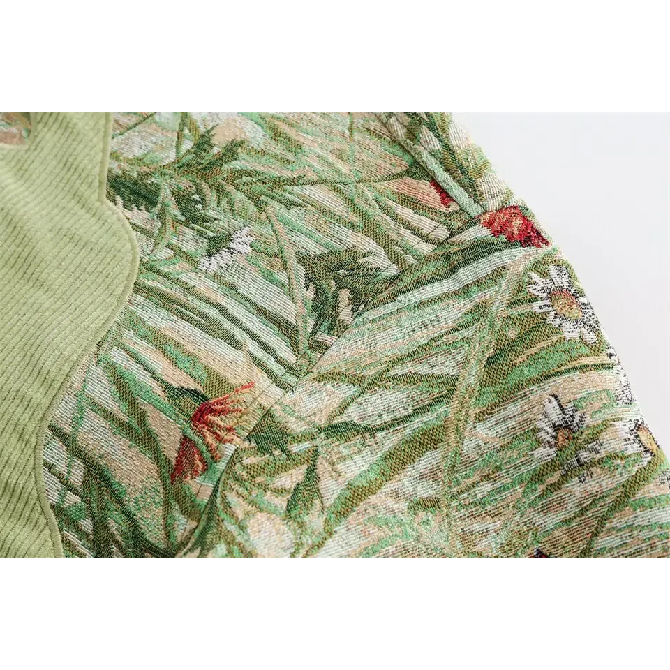 Daisy Floral Print Jacket in Y2K Streetwear Style