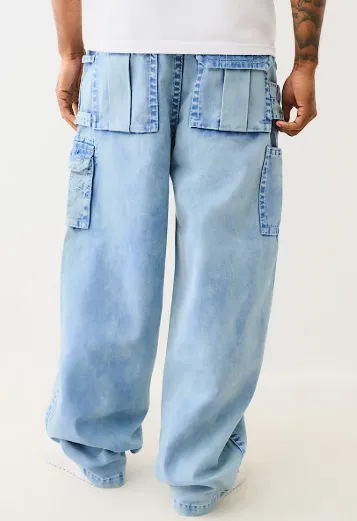 DENIM BIG T UTILITY CARGO PANT