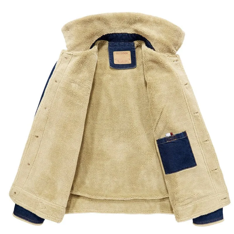 DENIM SHEEPSKIN JACKET