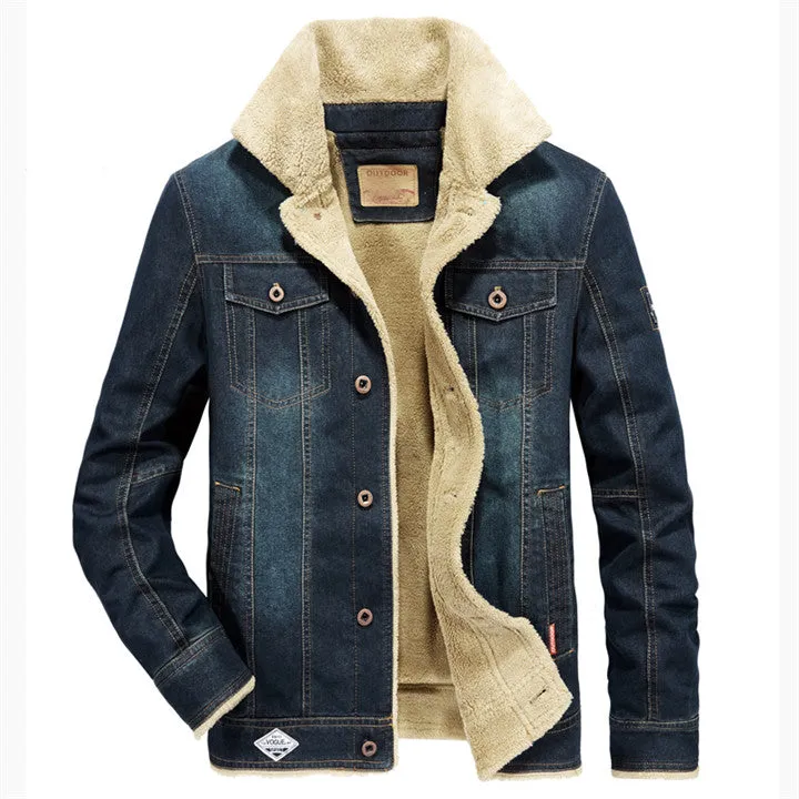 DENIM SHEEPSKIN JACKET