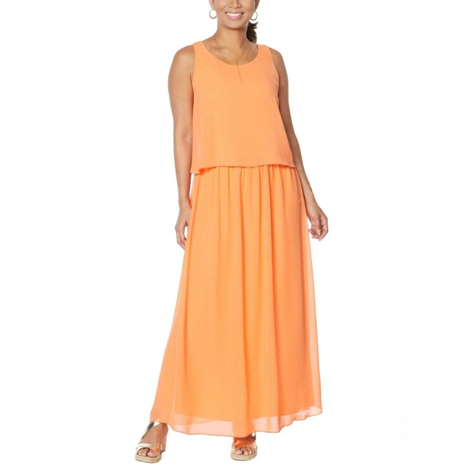DG2 by Diane Gilman Women's Plus Size Easy Tank Maxi Dress