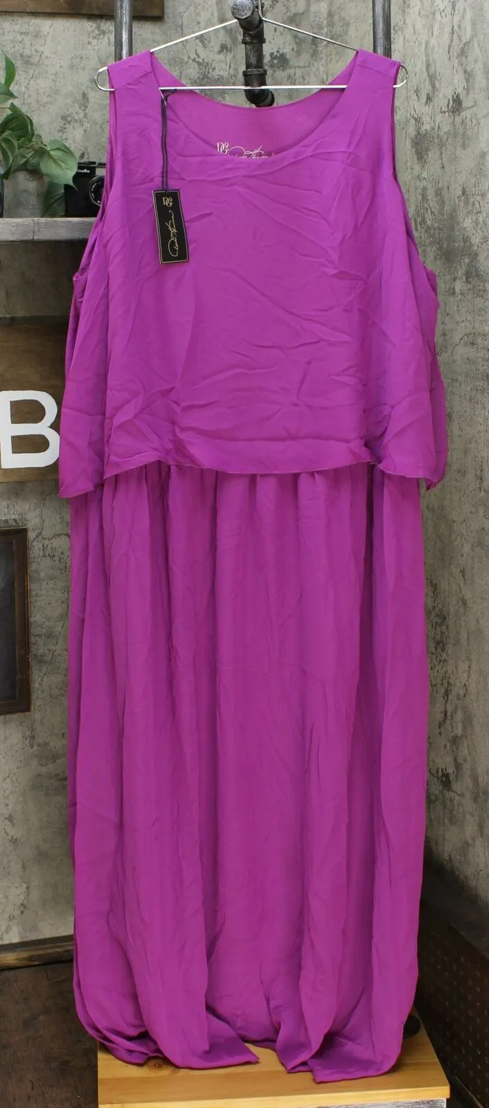 DG2 by Diane Gilman Women's Plus Size Easy Tank Maxi Dress