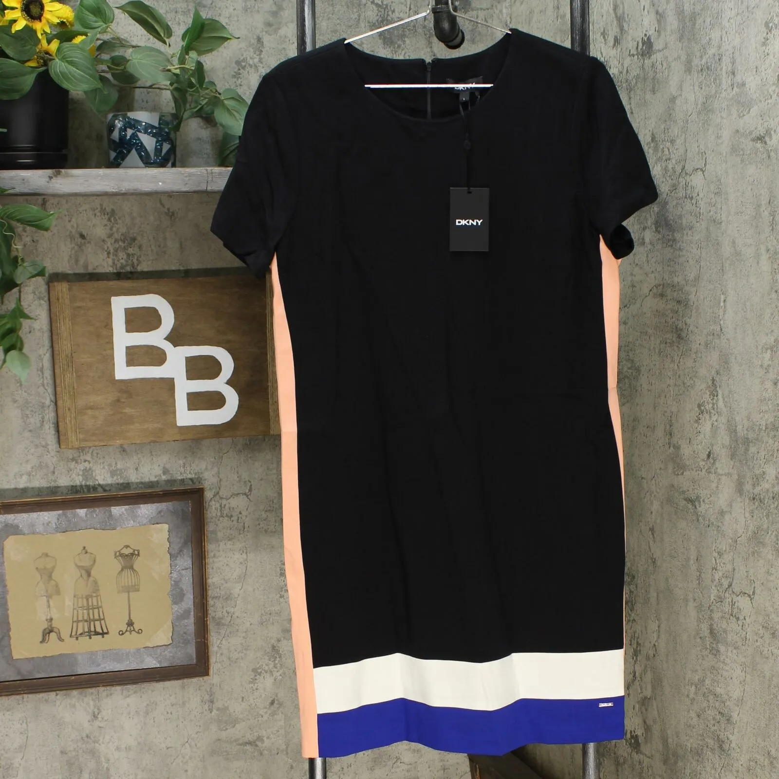 DKNY Women's Colorblock T-Shirt Dress