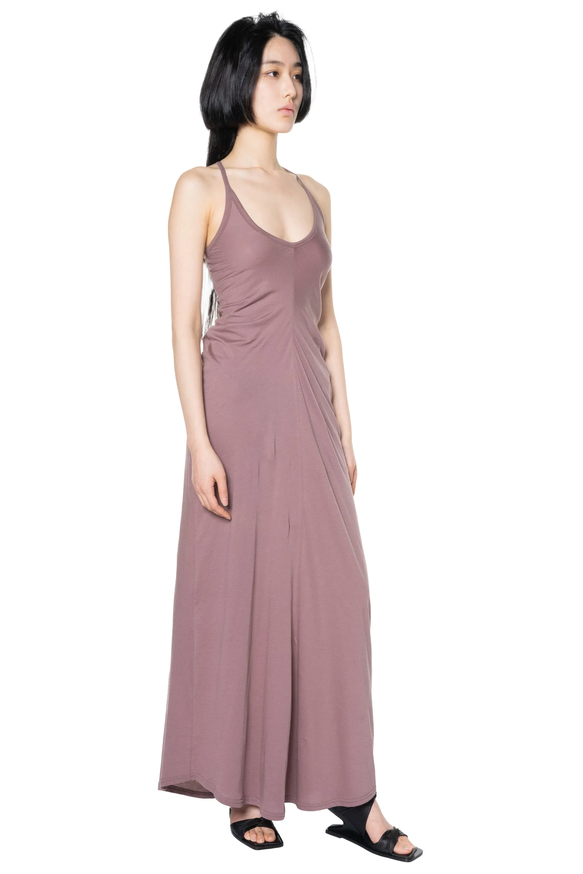 Draped Jersey Tank Dress