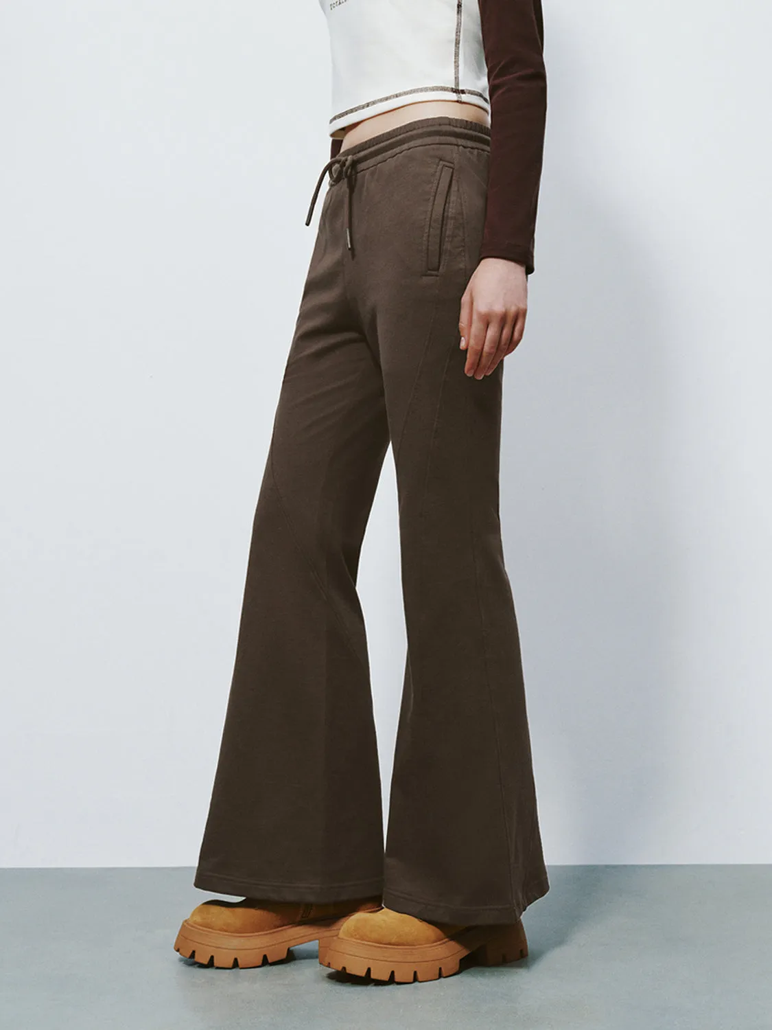 Drawstring Flare Pants