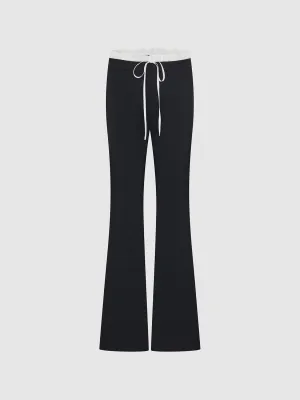 Drawstring Flare Pants