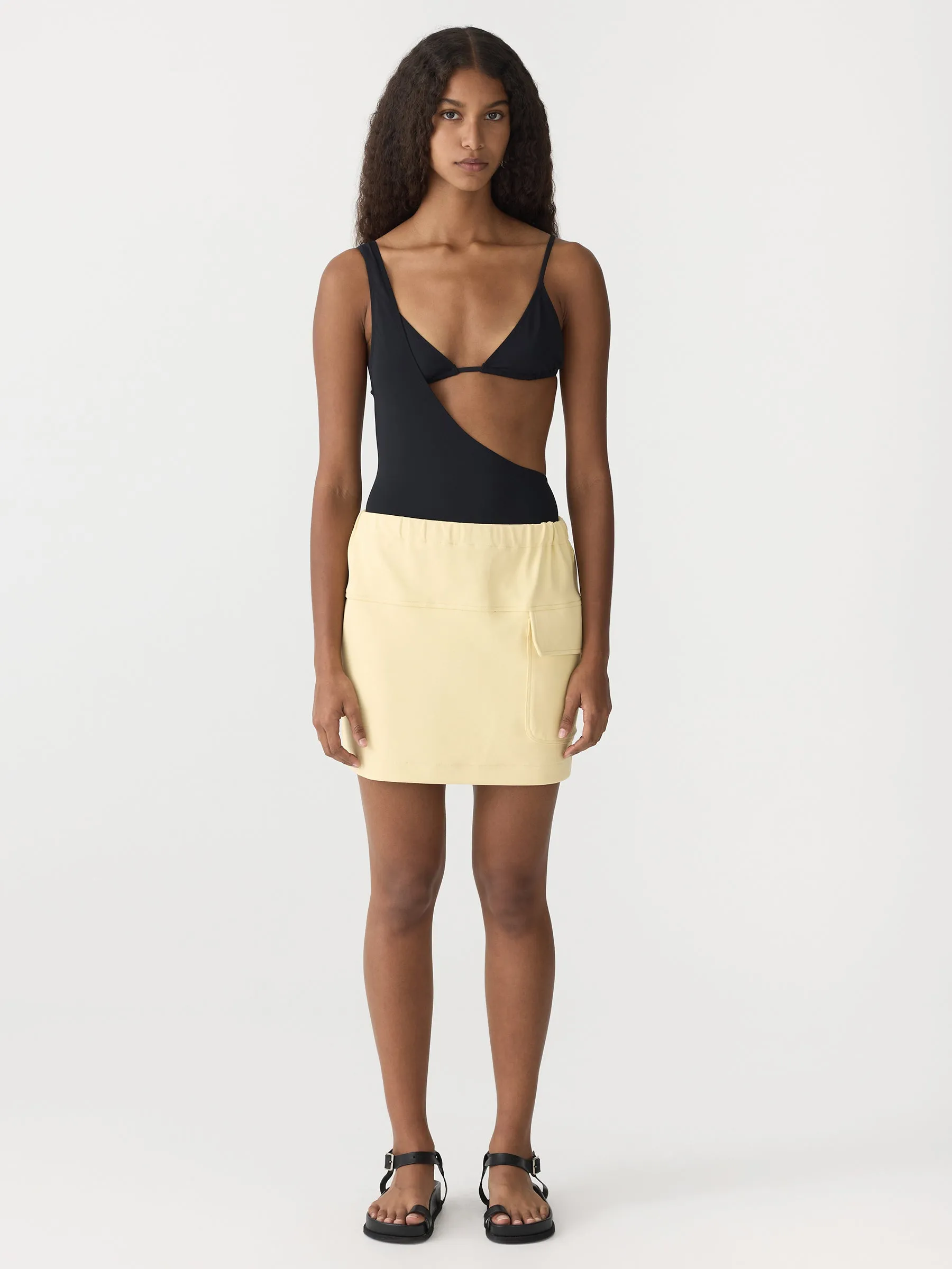 Drawstring Pocket Mini Skirt