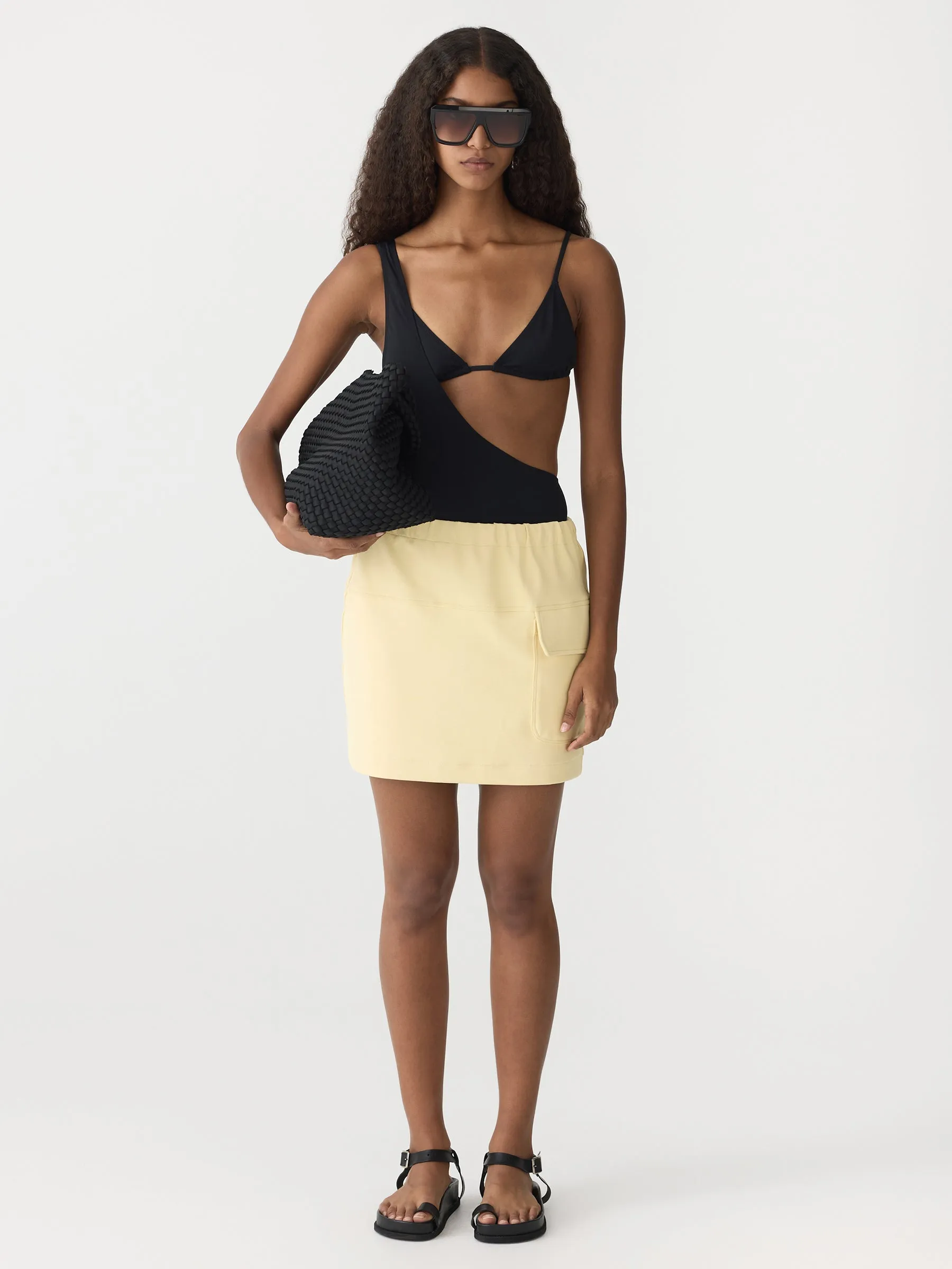 Drawstring Pocket Mini Skirt