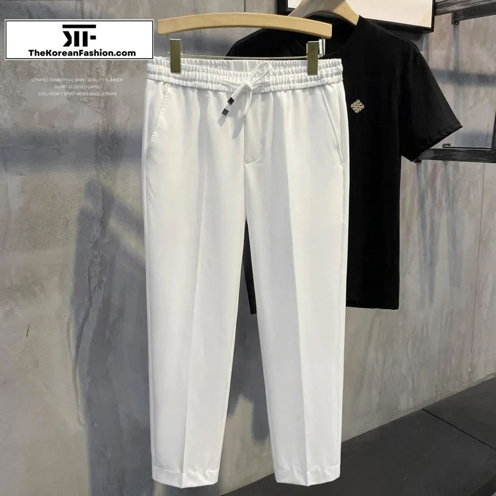 Drawstring Suit Pants