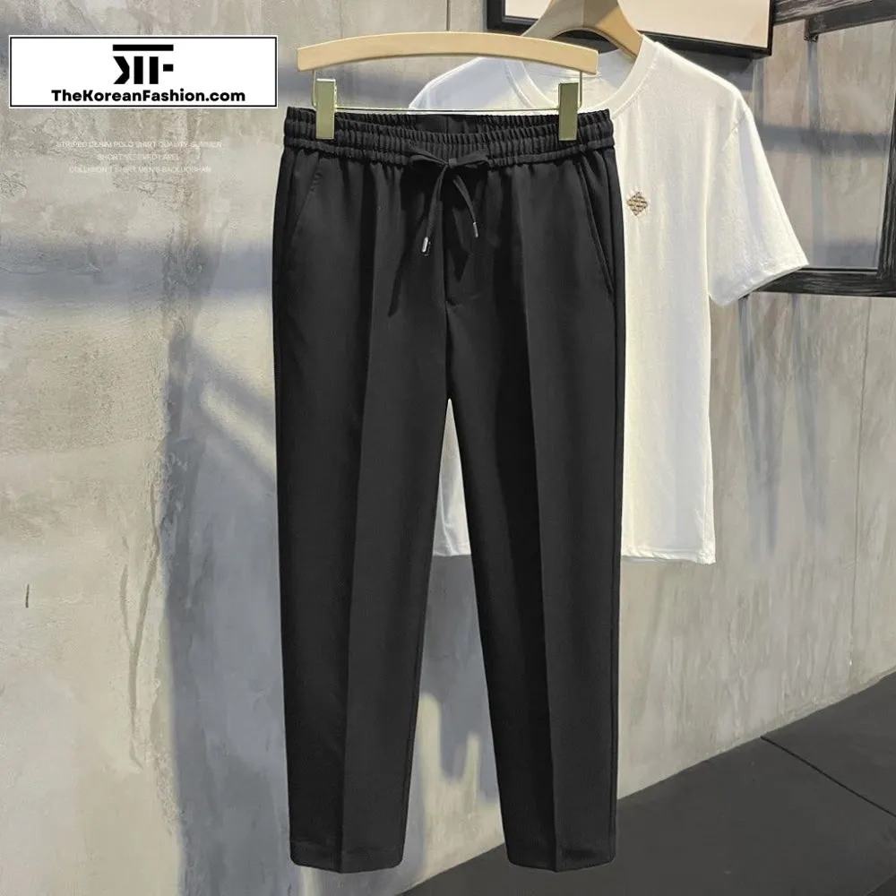Drawstring Suit Pants