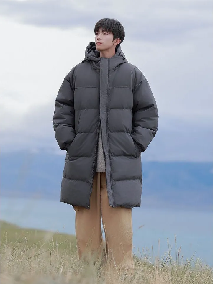Durable Water-resistant Puffer Coat in Solid Color