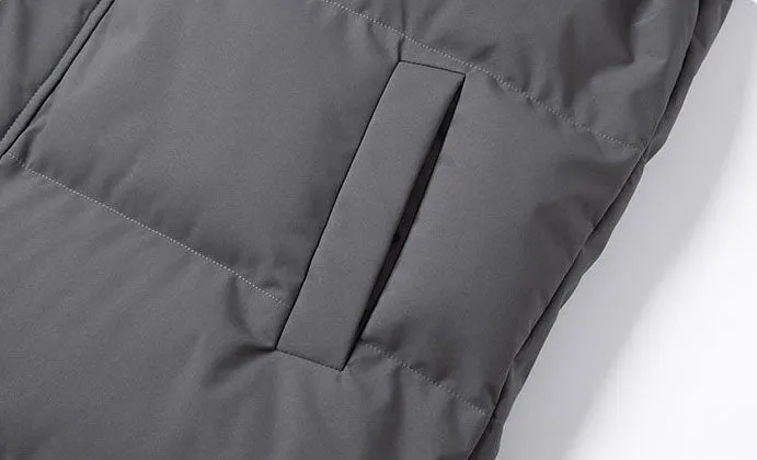 Durable Water-resistant Puffer Coat in Solid Color
