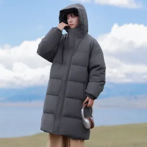 Durable Water-resistant Puffer Coat in Solid Color