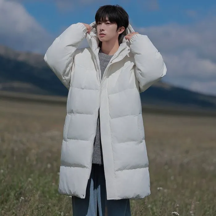 Durable Water-resistant Puffer Coat in Solid Color