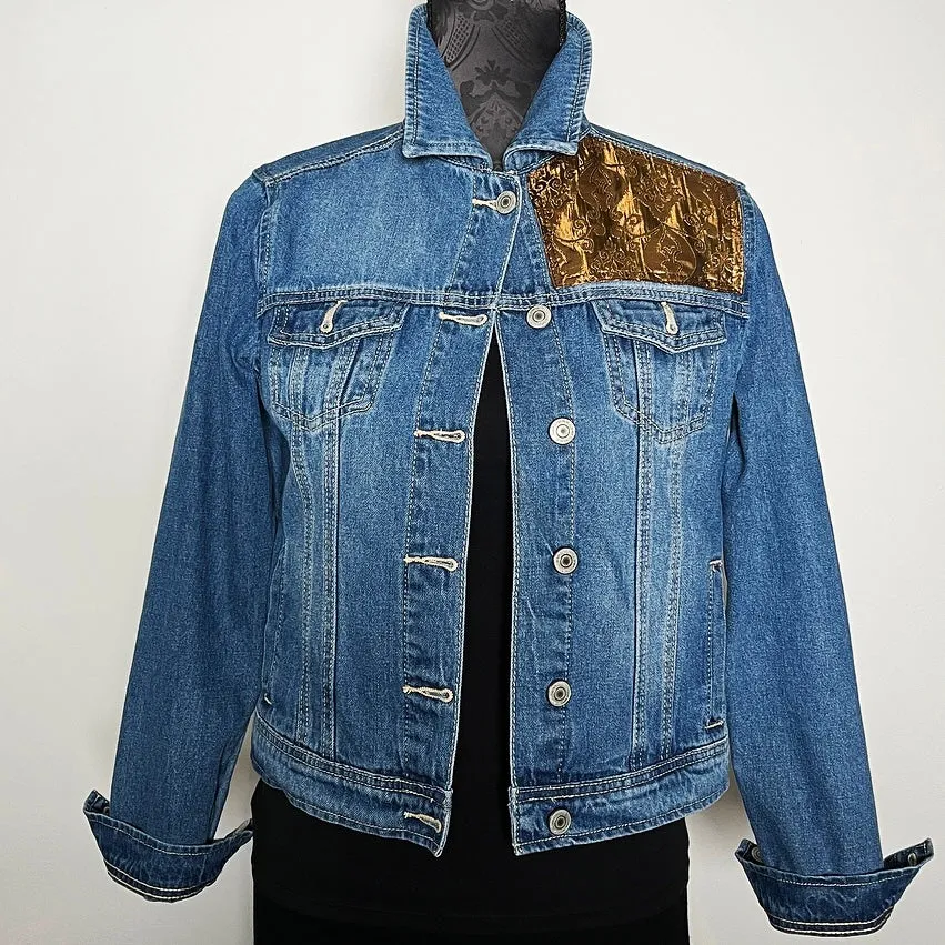 Eloise Upcycled - Denim Jacket - Luxe Gold