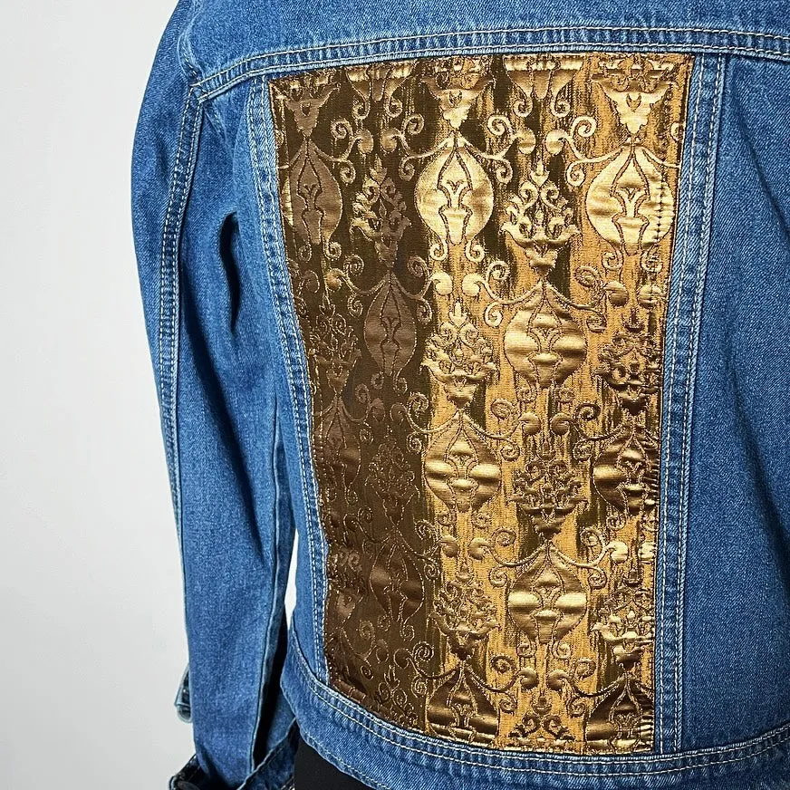 Eloise Upcycled - Denim Jacket - Luxe Gold